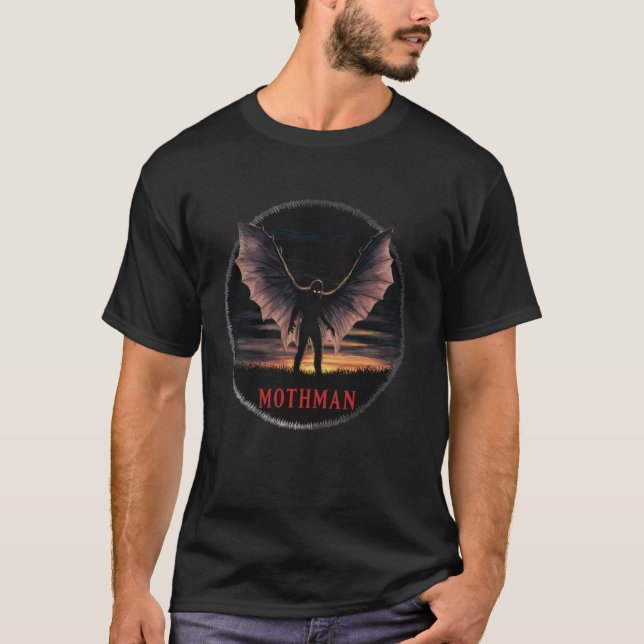 T-shirt Mothman cryptide folklore cryptozoologie monstre c (Devant)