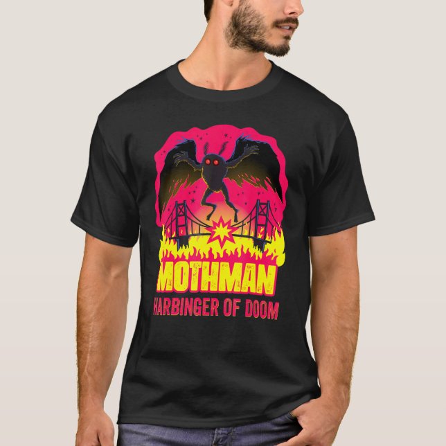 T-shirt Mothman Harbinger de Doom Folklore Déplaisant Cryp (Devant)