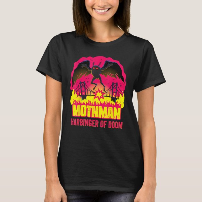 T-shirt Mothman Harbinger de Doom Folklore Déplaisant Cryp (Devant)