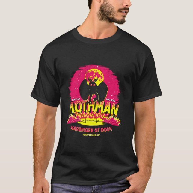T-shirt Mothman Harbinger de Doom Funny mignon Cristal Cre (Devant)
