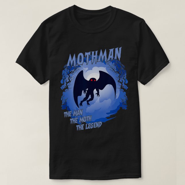 T-shirt Mothman L'Homme La Tête La Légende Cryptid (Design devant)