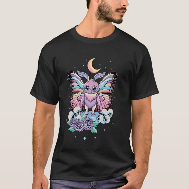 T-shirt Mothman Moth Man Cute Kawaii Occult Satanic Pastel (Devant)