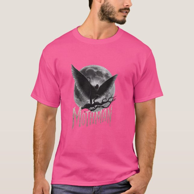 T-shirt Mothman Mythique Créature Design Lune (Devant)