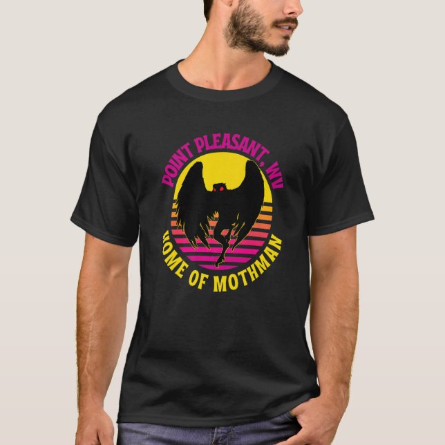T-shirt Mothman Point Agréable Wv Rétro Cryptid Créature F (Devant)