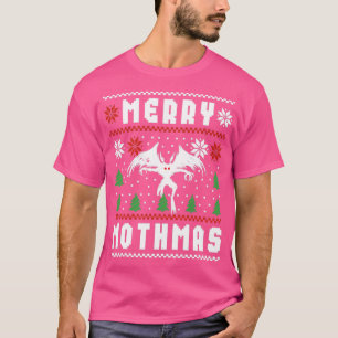 T-shirt Mothman Vilain Chandail de Noël Joyeux Mothmas