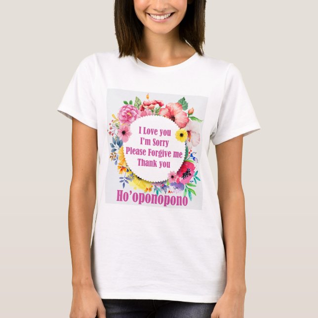 T-shirt Motif 3 de Ho'oponopono (Devant)
