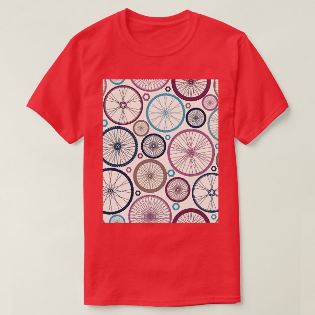 T-Shirt motif à bicyclettes (Design devant)