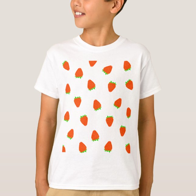 T-shirt motif à fraise (Devant)