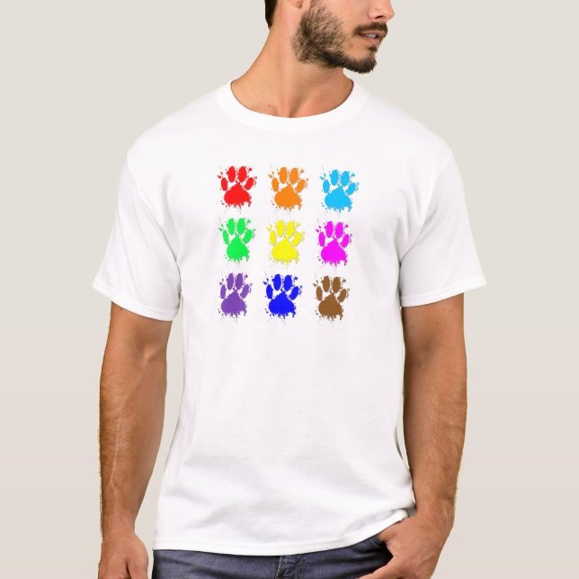 T-shirt Motif à mâchoires pour chien d'encre (Devant)