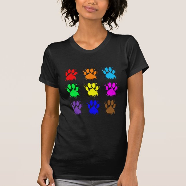 T-shirt Motif à mâchoires pour chien d'encre (Devant)