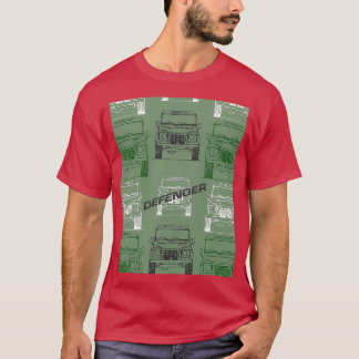 T-shirt Motif à répétition 4 x 4 face vert