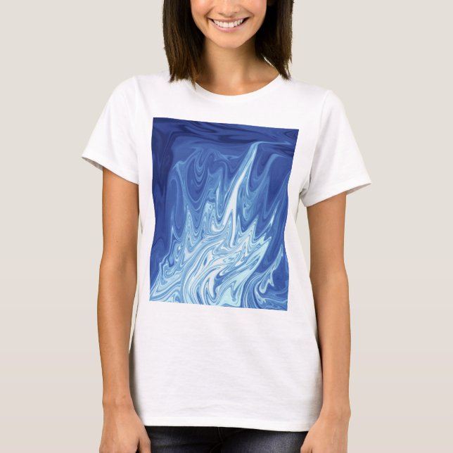 T-shirt Motif abstrait aquarelle (Devant)