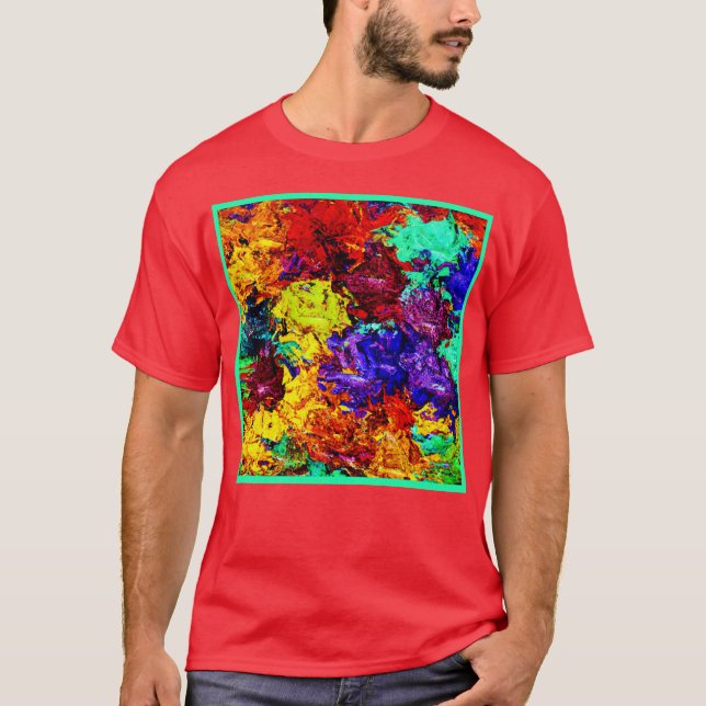 T-shirt Motif Abstrait coloré (Devant)