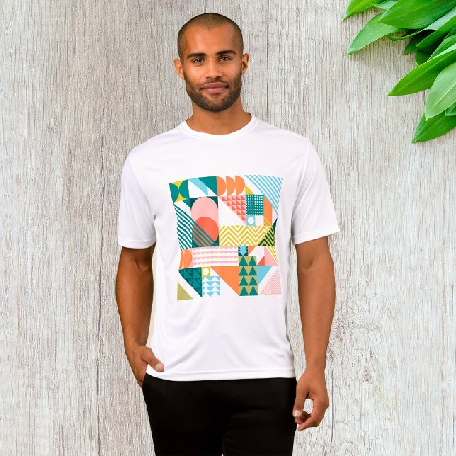 T-shirt Motif Abstrait géométrique moderne Gras rétro (Créateur téléchargé)