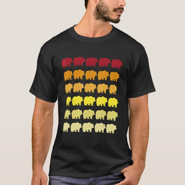 T-shirt Motif animal Panda Retro (Devant)