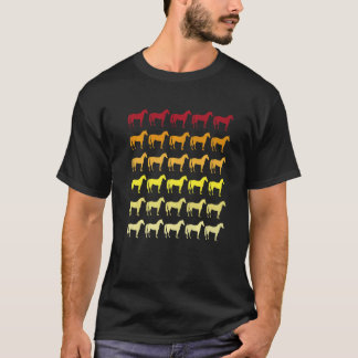 T-shirt Motif Animal Rétro Cheval  
