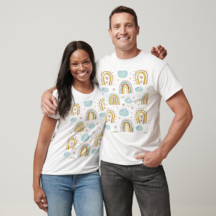 T-shirt Motif arc-en-ciel Boho