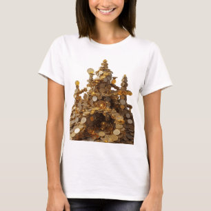 T-shirt Motif artistique abstrait argent ATTRAYANT