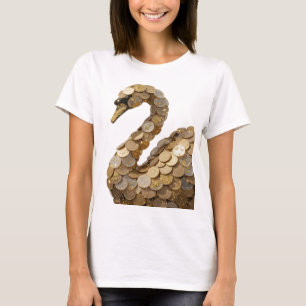 T-shirt Motif artistique abstrait argent vibrant