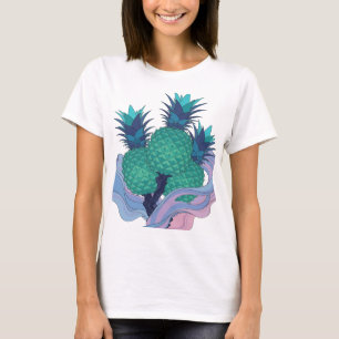 T-shirt Motif artistique abstrait en argent frappant