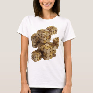 T-shirt Motif artistique abstrait or ICONIQUE