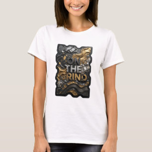 T-shirt Motif Artistique Argenté Élégant SUR LA ROUTE DE L