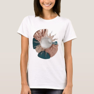 T-shirt Motif artistique ART ABSTRAIT Argent dynamique
