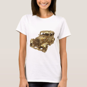T-shirt Motif artistique ART ABSTRAIT argent élégant