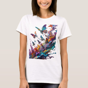 T-shirt Motif artistique ART ABSTRAIT Argent propre