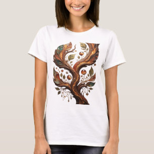 T-shirt Motif artistique ART ABSTRAIT Argent Statement