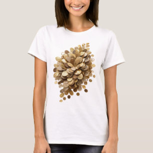 T-shirt Motif artistique ART ABSTRAIT Argent Statement