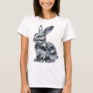 T-shirt Motif artistique ART ABSTRAIT Argenté Clair