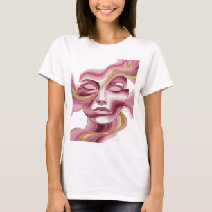 T-shirt Motif artistique ART ABSTRAIT Or classique