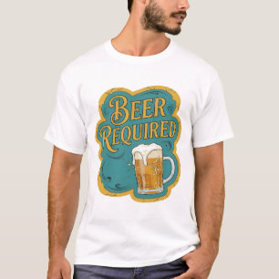 T-shirt Motif Artistique BIERRE OBLIGATOIRE Moderne