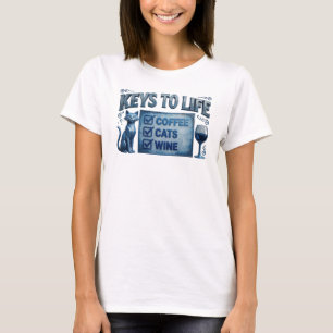 T-shirt Motif Artistique Café BLEU UNIQUE PUIS VIN