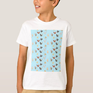 T-shirt Motif artistique de poulet de basse-cour aquarelle