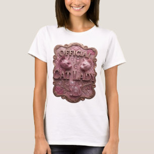 T-shirt Motif artistique OFFICIELLE CHATTE ÉLÉGANT en Or