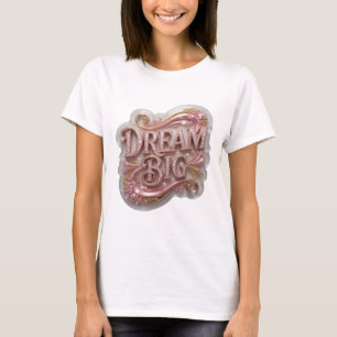 T-shirt Motif artistique Rose Dynamique RÊVE GRAND