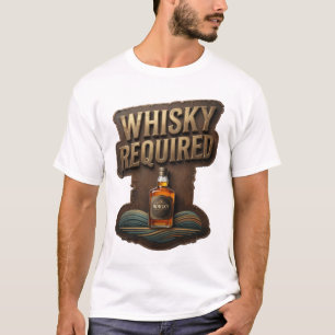 T-shirt Motif artistique WHISKY OBLIGATOIRE Or fin