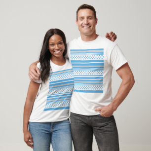 T-shirt Motif bleu ciel rayé avec des étoiles