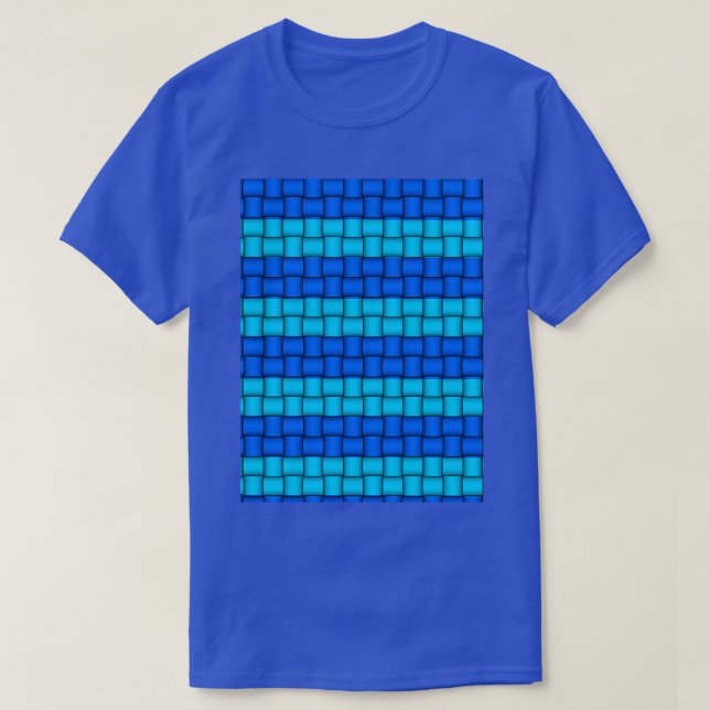 T-shirt Motif Bleu Et Bleu Aqua (Design devant)