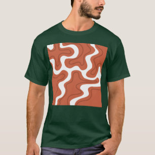 T-shirt Motif bohème de tourbillon liquide marbre marron H