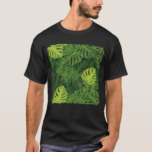 T-shirt Motif botanique de feuille de Monstera tropical