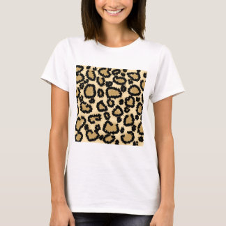 T-shirt Motif, brun et noir d'empreinte de léopard