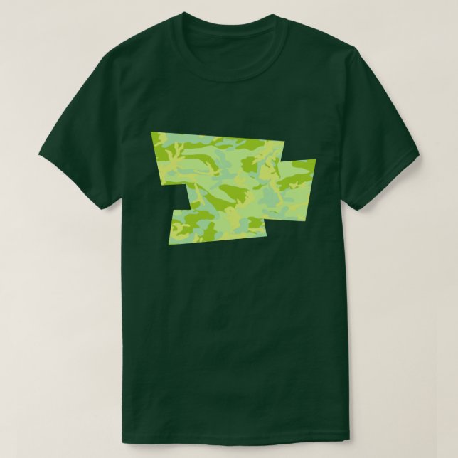 T-shirt Motif camouflage SpringTime à pixel déformé (Design devant)