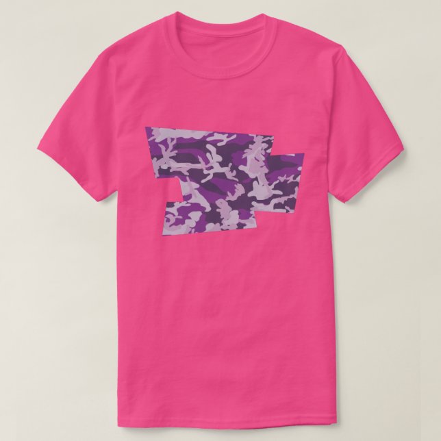 T-shirt Motif camouflage VioletBaie Pixel soufflé (Design devant)