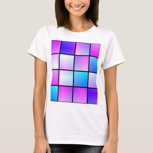 T-shirt Motif carré dégradé (Devant)