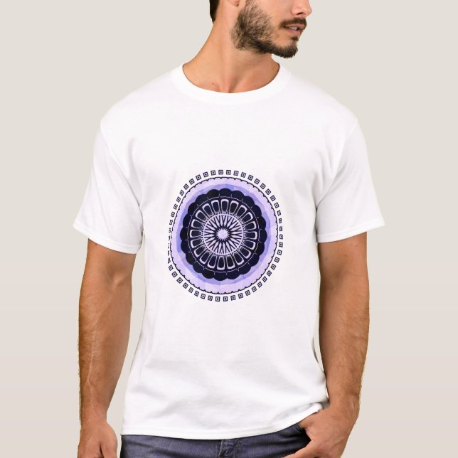 T-shirt motif circulaire design mandala (Devant)