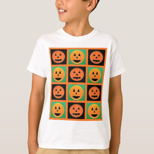 T-shirt Motif citrouille Halloween (Devant)