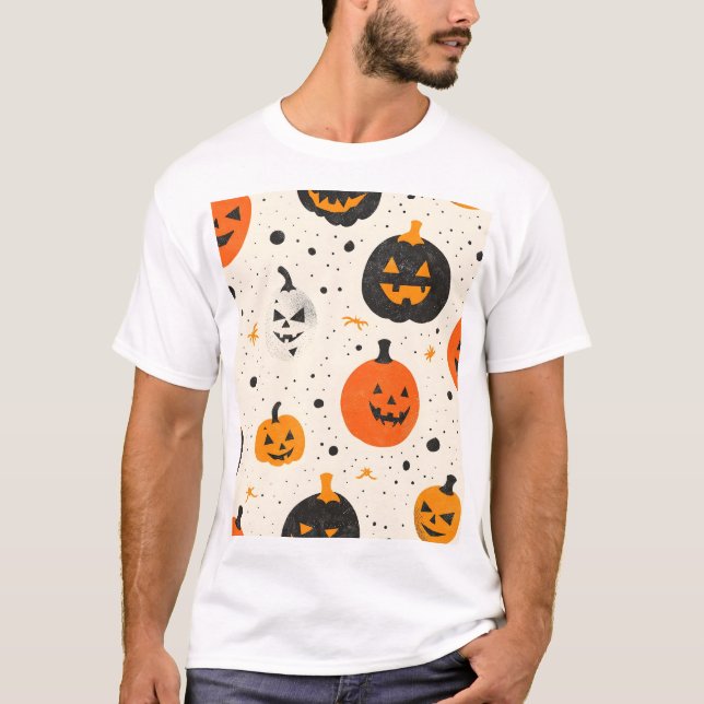 T-shirt Motif Citrouille mignon (Devant)